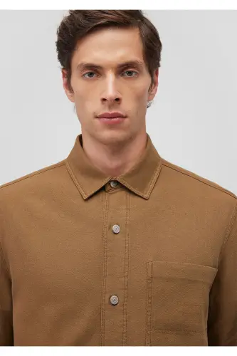Brown Shirt Regular Fit / Normal Cut 02112 - 5