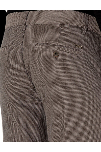 Brown Slim Fit Canvas Trousers - 6