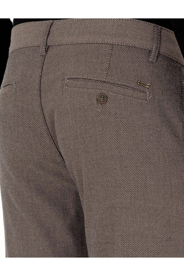 Brown Slim Fit Canvas Trousers - 6