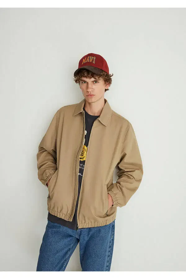 Brown Slim Fit Jacket - 1