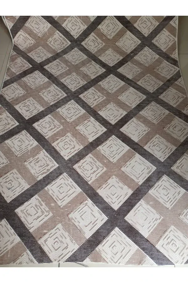 Brown Soft Washable Non-Slip Four Seasons Living Room, Bathroom, Balcony, Youth Room Cut Runner - 1