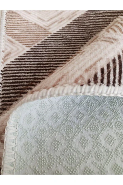 Brown Soft Washable Non-Slip Four Seasons Living Room, Bathroom, Balcony, Youth Room Cut Runner - 4