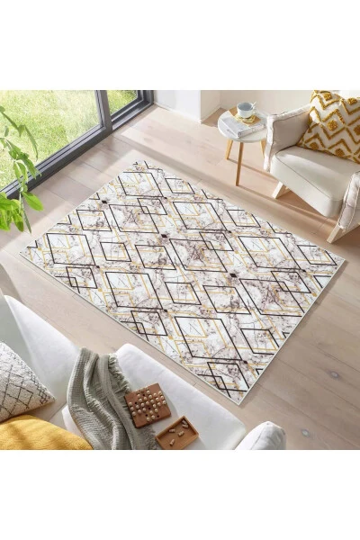 Brown Stylish Soft Washable Non-Slip Four Seasons Living Room Bathroom Balcony Youth Room Cut Corridor - 1