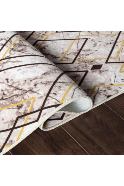 Brown Stylish Soft Washable Non-Slip Four Seasons Living Room Bathroom Balcony Youth Room Cut Corridor - 3