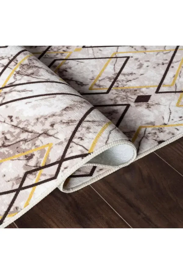 Brown Stylish Soft Washable Non-Slip Four Seasons Living Room Bathroom Balcony Youth Room Cut Corridor - 3