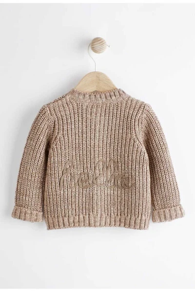 Brown Thick Knit Baby Cardigan - Modazone (1)