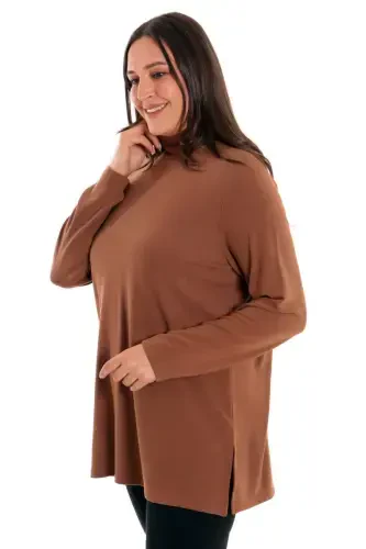 Brown Turtleneck Sweater - 5