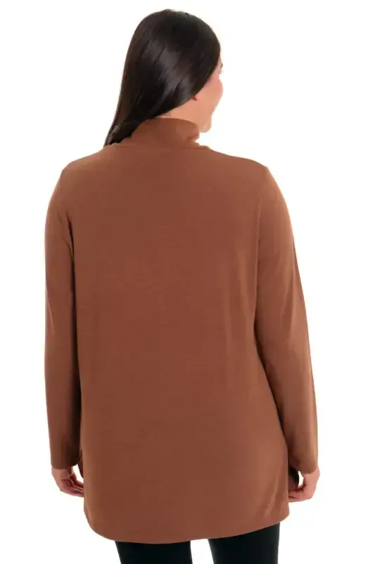 Brown Turtleneck Sweater - 6