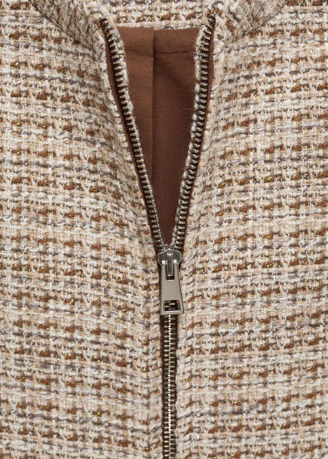 Brown tweed jacket with zipper - 6