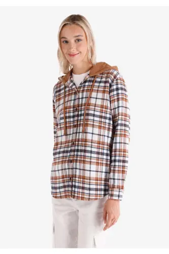 Brown women's shirt - 1