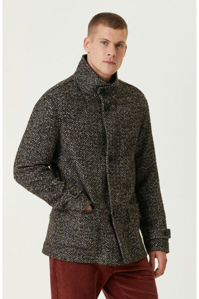 Brown wool coat - 1