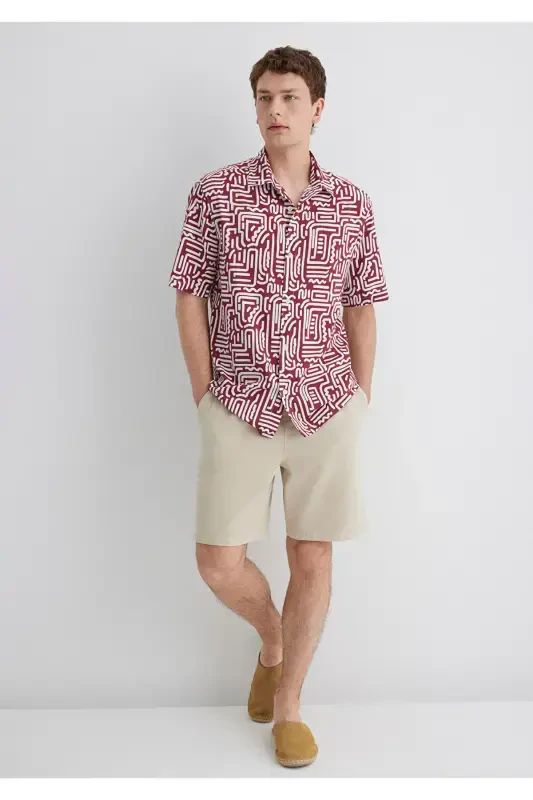 Bўртмали қизил кўйлак, кенг бичим - 2