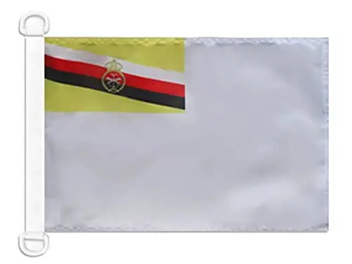 Brunei Naval Ensign NAUTICAL Flag 18'' x 12'' - Bruneian War flags 30 x 45 cm. - Banner 12x18 in for boat - AZ FLAG - AZ FLAG