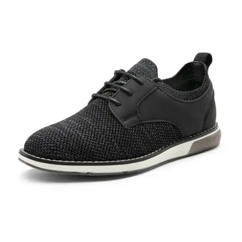 Bruno Marc Boy's Mesh Casual Dress Oxford Breathable Uniform Shoes - 1