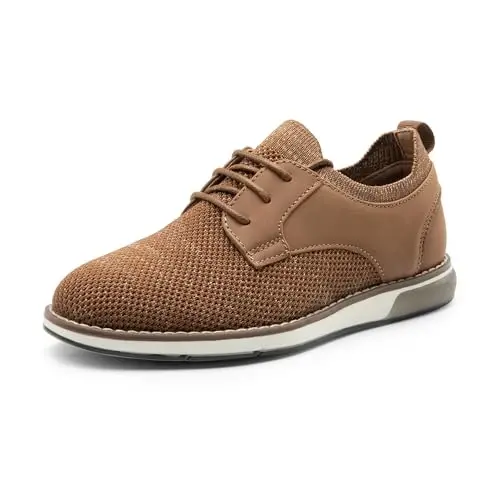 Bruno Marc Boy's Mesh Casual Dress Oxford Breathable Uniform Shoes - 1