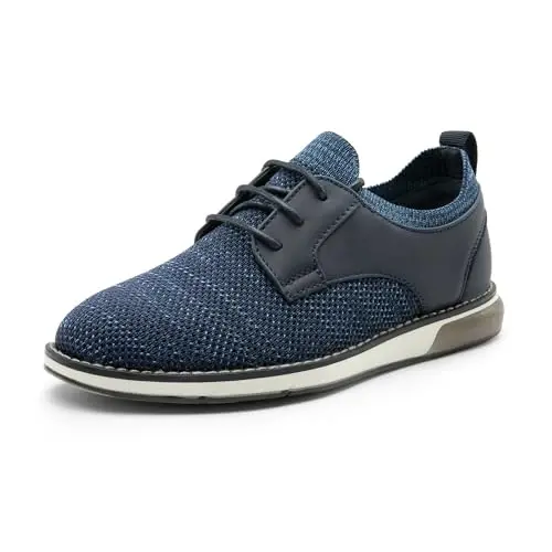 Bruno Marc Boy's Mesh Casual Dress Oxford Breathable Uniform Shoes - 1