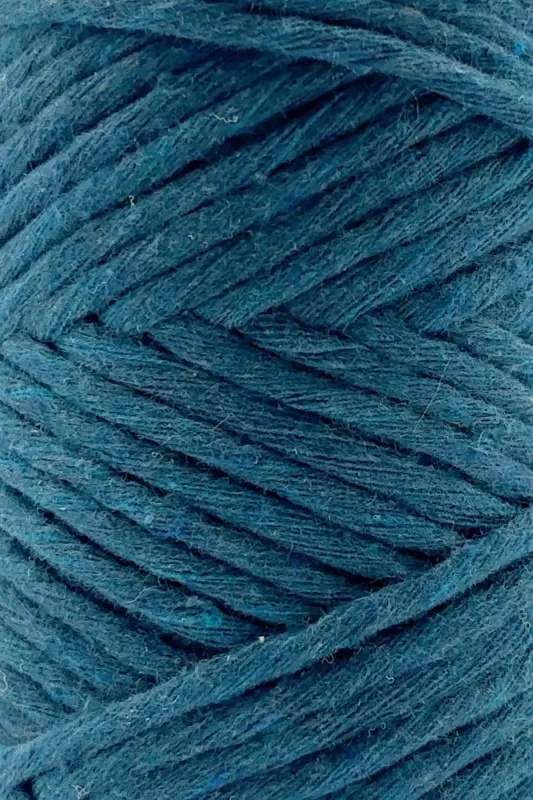 Brushed Macrame Rope 3mm Brushable Cotton Macrame Cord Macrame Rope Petrol Blue-Petrol Blue - 2