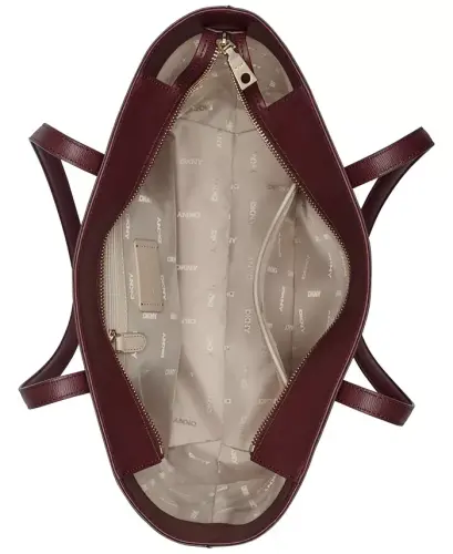 Bryant Medium Zippered Tote Bag - Aged Wine - 3