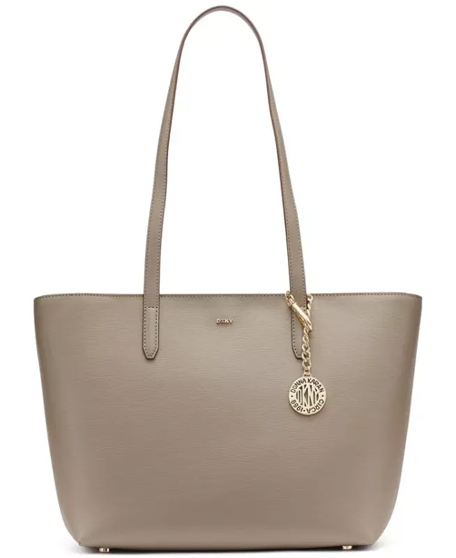 Bryant Medium Zippered Tote Bag - Mink - DKNY