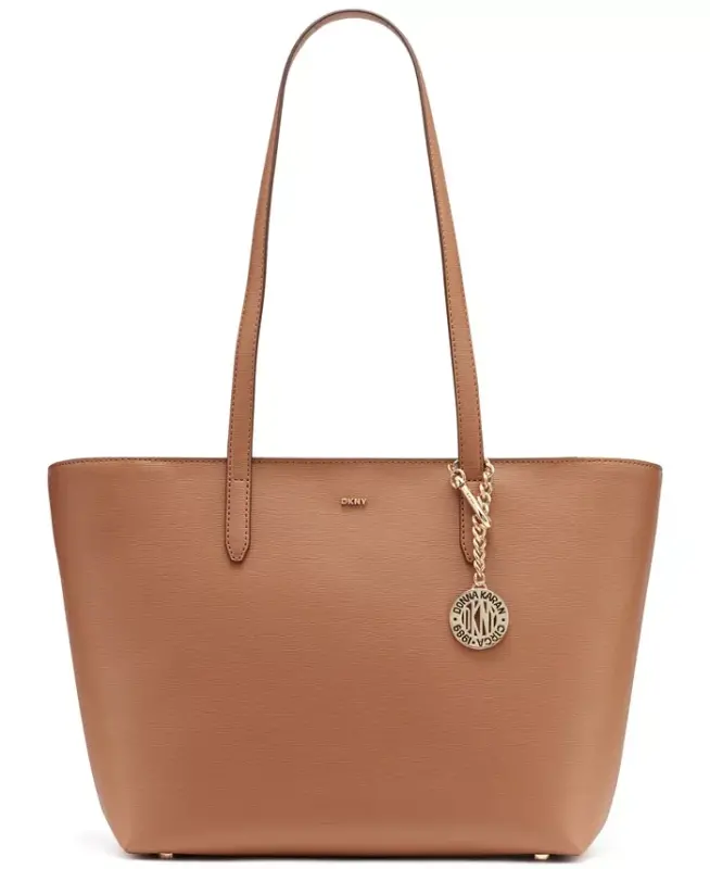 Bryant Medium Zippered Tote Bag - Saddle - 1