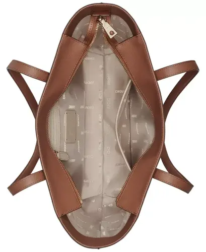 Bryant Medium Zippered Tote Bag - Saddle - 4