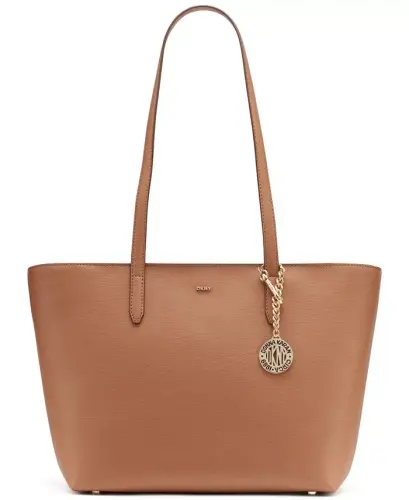 Bryant Medium Zippered Tote Bag - Saddle - 5