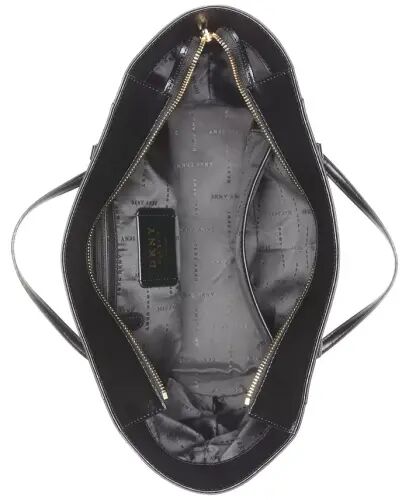 Bryant Orta Boy Fermuarlı Tote Çanta-Siyah, Altın Tonu - DKNY (1)