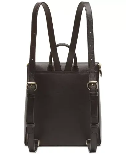 Bryant Top Zip Backpack - Black, Gold Tone - 5