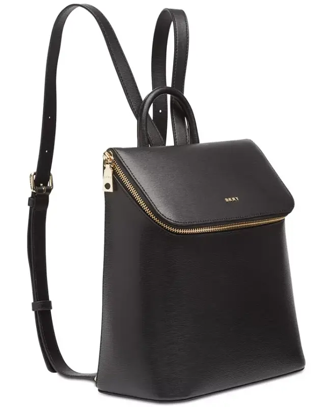 Bryant Top Zip Backpack - Black, Gold Tone - 7