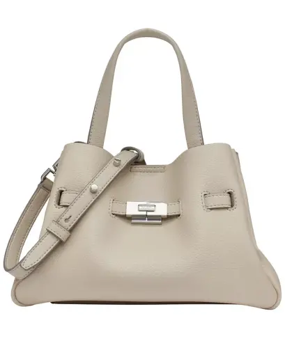 Bryar Small Crossbody Satchel Handbag - Light Taupe 