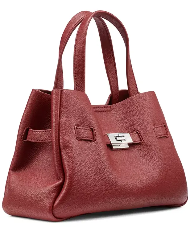 Bryar Small Crossbody Satchel Handbag - Light Taupe - 6