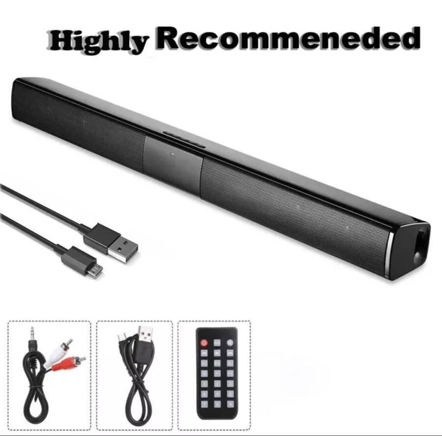 BS-28B Sound Bar Bluetooth Spiker Spiker, 4 Ta'sirchan Spikerli TV Saundbar, TV Saund Tuzimi Tuzimi, 21 Dyum, Bluetooth bilan - 5