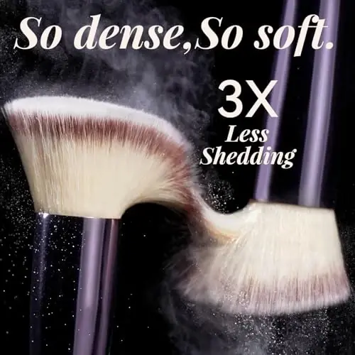 BS-MALL Makeup Brush Set 18 Pcs Premium Synthetic Foundation Powder Concealers Eye shadows Blush Makeup Brushes with black case - 4