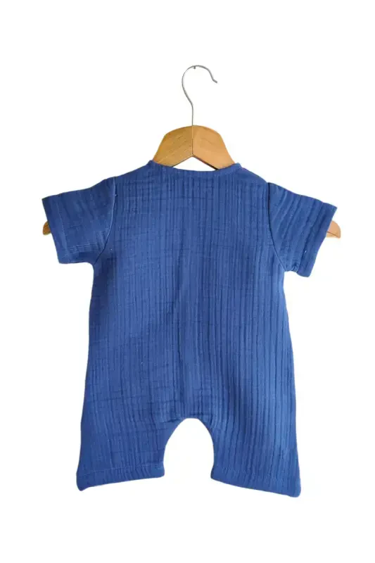 B.S.C HOME %100 Paxta Muslin Bolalar Tulum-indigo mo - 2