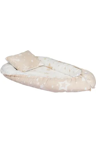 Btrend Babynest Bed and Pillow+ Pocket Gift Rocking Basket Cradle Baby Crib Hammock 2 pcs Set-Beige - ÖZBAY (1)
