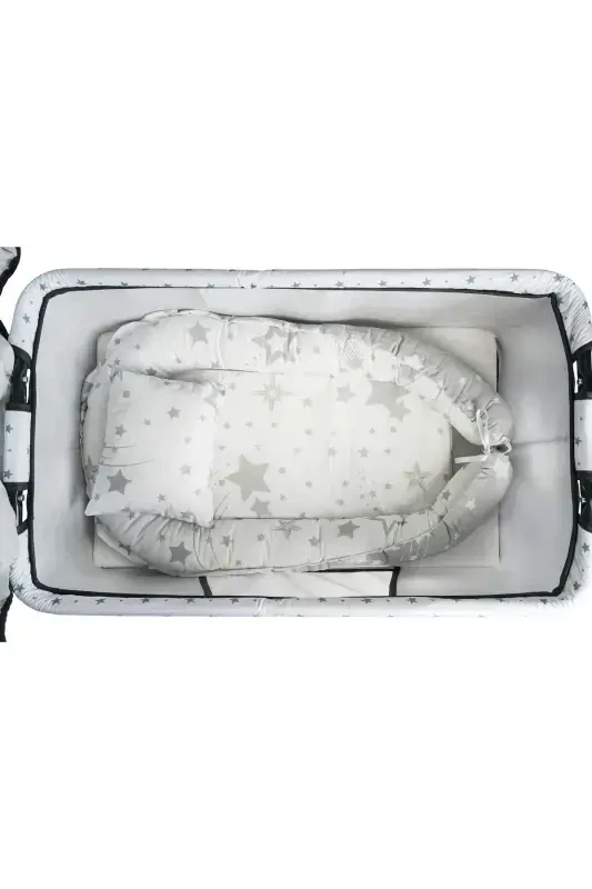 Btrend Babynest Кровать И Подушка+ Карманный Подарок Качающаяся Корзина Колыбель Детская Кроватка Гамак 2 в 1 Комплект-Бежевый - 2