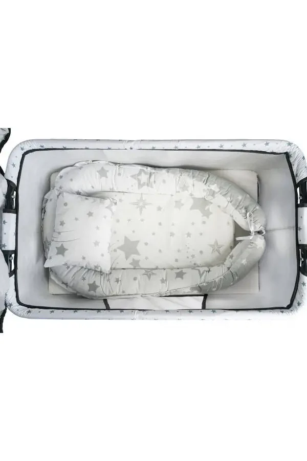 Btrend Babynest Кровать и подушка + подарочная сумка. Раскачивающаяся корзина-кровать для младенцев, гамак, комплект из 2 предметов. - 3