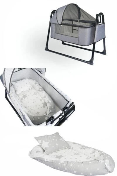 Btrend Babynest Кровать и подушка + подарочная сумка. Раскачивающаяся корзина-кровать для младенцев, гамак, комплект из 2 предметов. - 5