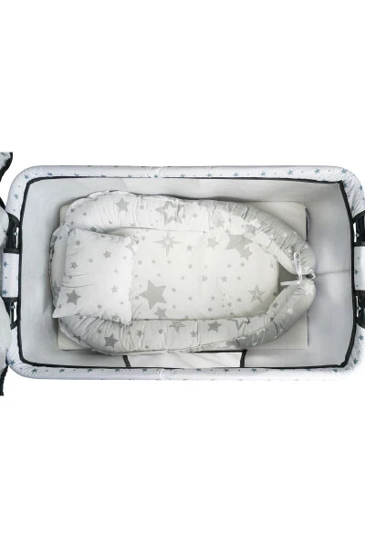 Btrend Babynest Кроватка и Подушка + Карман в Подарок Качающаяся Корзина Колыбель Детская Кроватка Гамак 2 в 1 Комплект - ÖZBAY (1)