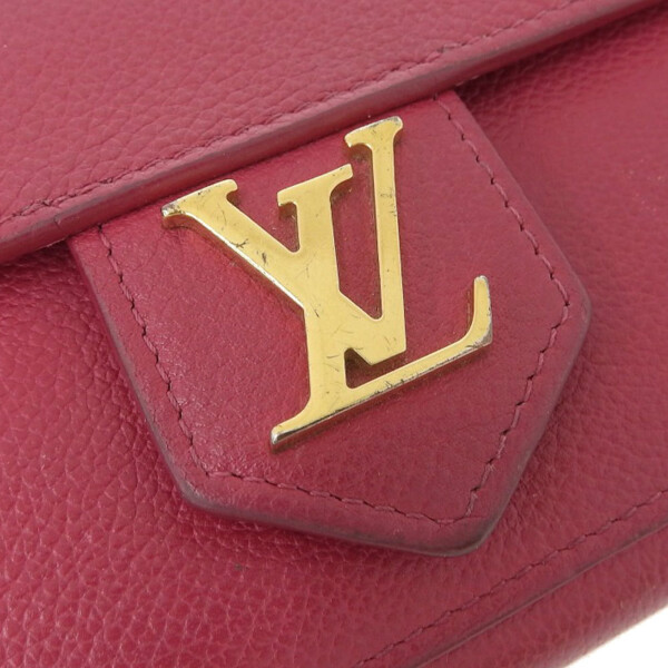 Б/у кошелек Louis Vuitton женский, кожаный, длинный (двухстворчатый), розовый (в хорошем состоянии) - 6