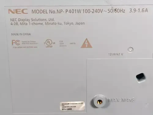 Б/у проектор NEC P401W Digital Projector 4000 ANSI 3LCD для профессионального использования в корпорациях с комплектом аксессуаров HD HDMI - 8