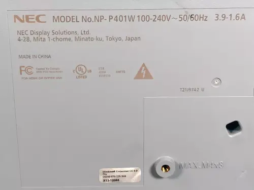 Б/у проектор NEC P401W Digital Projector 4000 ANSI 3LCD для профессионального использования в корпорациях с комплектом аксессуаров HD HDMI - 8