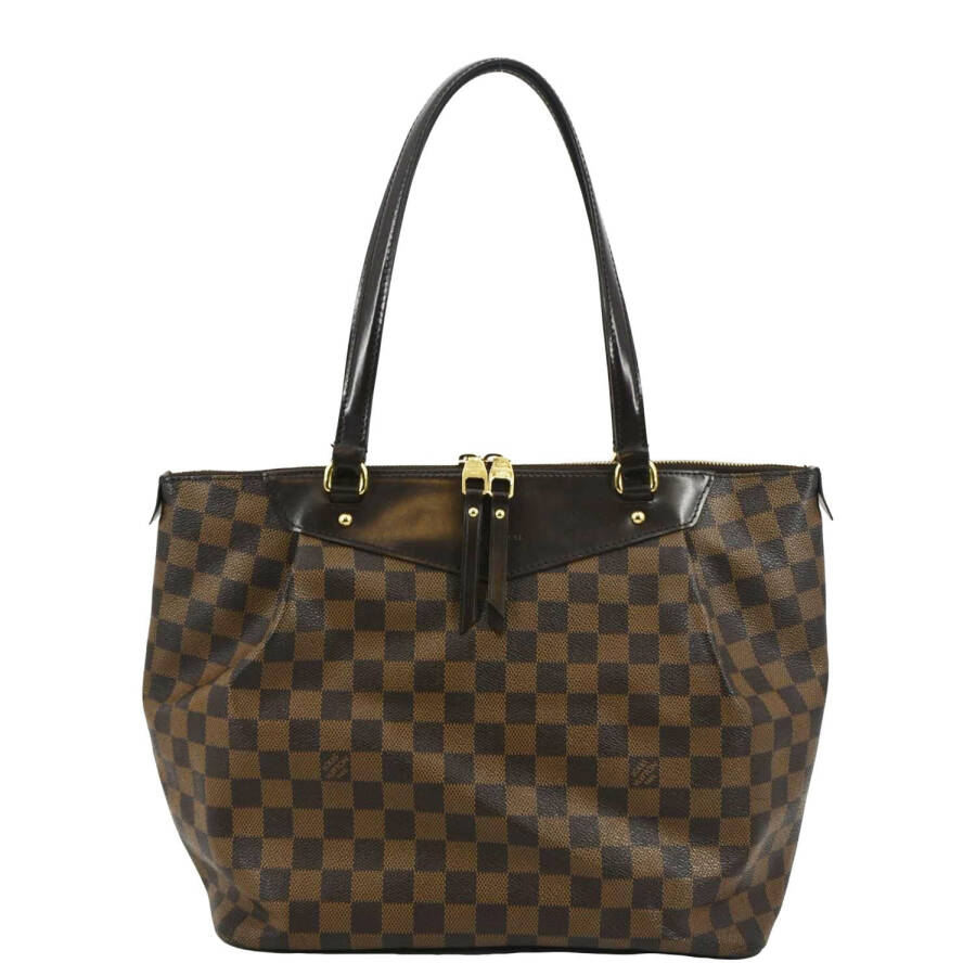 Б/у сумка через плечо LOUIS VUITTON Westminster PM Damier Ebene Brown - 1