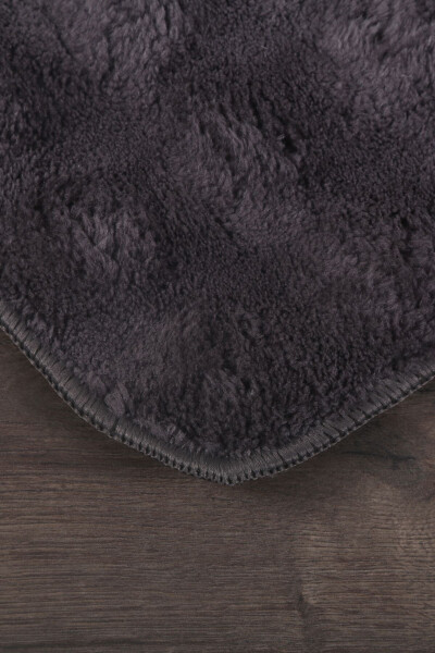 Bubble Anthracite Soft Large Size Double Non-Slip Base Washable Bath Mat - DOKUMACIOĞLU (1)