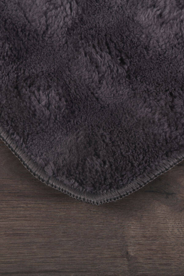 Bubble Anthracite Soft Large Size Double Non-Slip Base Washable Bath Mat - 2