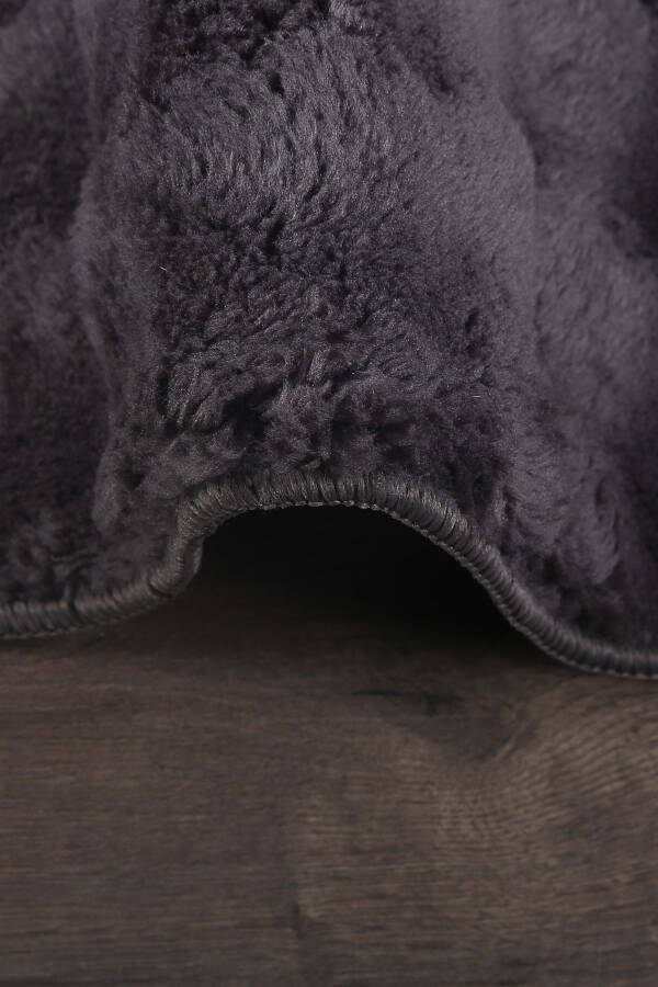 Bubble Anthracite Soft Large Size Double Non-Slip Base Washable Bath Mat - 3