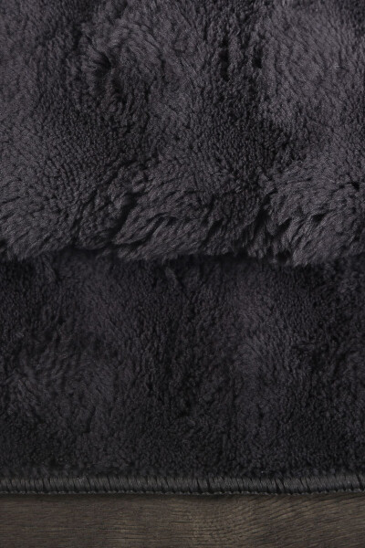 Bubble Anthracite Soft Large Size Double Non-Slip Base Washable Bath Mat - 4