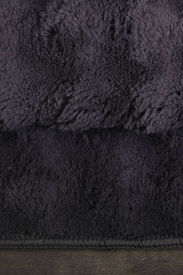Bubble Anthracite Soft Large Size Double Non-Slip Base Washable Bath Mat - 4