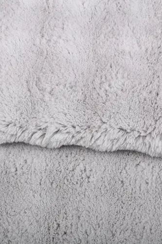 Bubble Gri Yumshoq Katta O'lchamli Ikki Kishilik Sirpanmaydigan Yuviladigan Hammom Gilami - Kulrang - 5