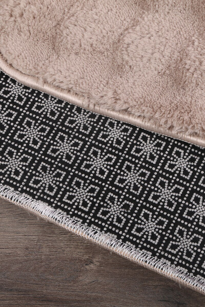 Bubble Kahve Yumuşak Büyük Boy İkili Kaymaz Taban Yıkanabilir Banyo Paspası-Kahve - 4